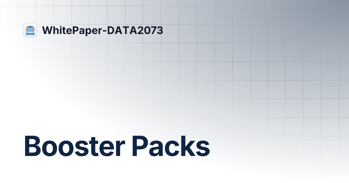 Booster Packs Data2073